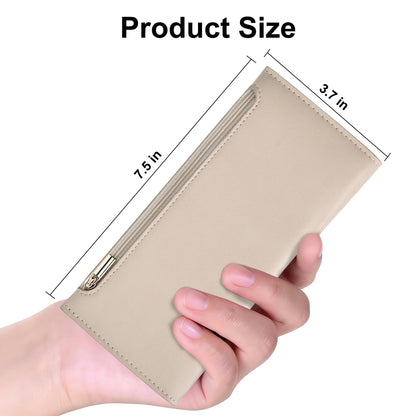Tipmile bifold leather wallet with RFID blocking for women