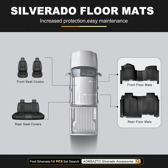 Vehicle mat — All weather liners for Chevy Silverado and GMC Sierra 1500/2500/3500HD 2019-2026