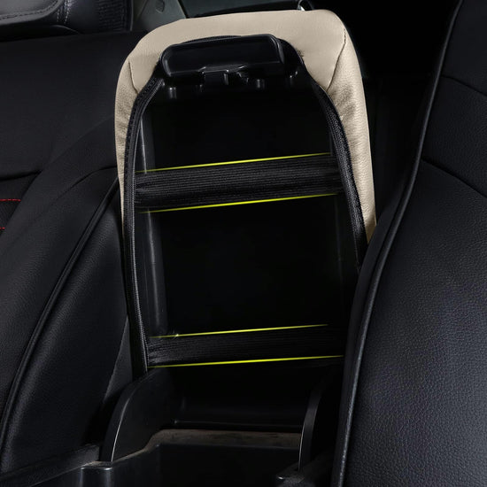 AUTO_ACCESSORY — AOMSAZTO armrest for Toyota Camry beige leather console 2012-2017