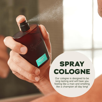 Personal fragrance — Dr. Squatch natural cologne with manly pine and cypress scent