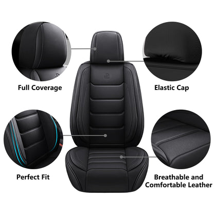 Vehicle seat cover — Full coverage faux leather for 5 seats by Isen-CoverAuto