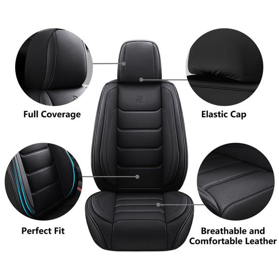 Vehicle seat cover — Full coverage faux leather for 5 seats by Isen-CoverAuto