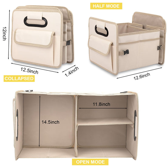 JiatuA caddy — collapsible multi compartment organizer for cars and SUVs