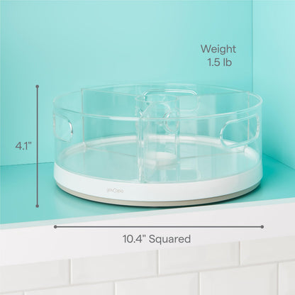 YouCopia rotating tray — space-saving design for easy access