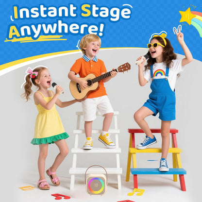 Jeefu karaoke machine for kids - fun gift for ages 3-12 years old girls and boys