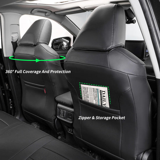coverdream RAV4 seat covers - custom fit luxury waterproof leather for 2019-2024 Toyota RAV4