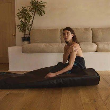 HigherDOSE sauna blanket — low EMF portable infrared sauna for home spa experience