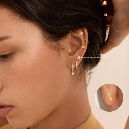 Adoyi gold hoop earrings set with twisted huggie design for women