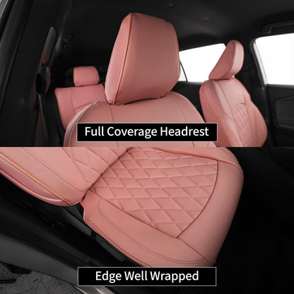 EKR Rav4 seat covers - custom fit faux leather in pink for 2019-2025 models