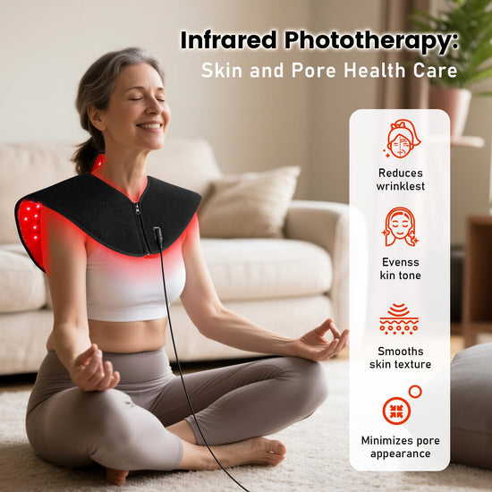 Red Light Therapy for Neck and Shoulder, Infrared Light Therapy for Body at Indoor, Pain Relief, 194-LED, 660nm & 850nm, 30W High Power