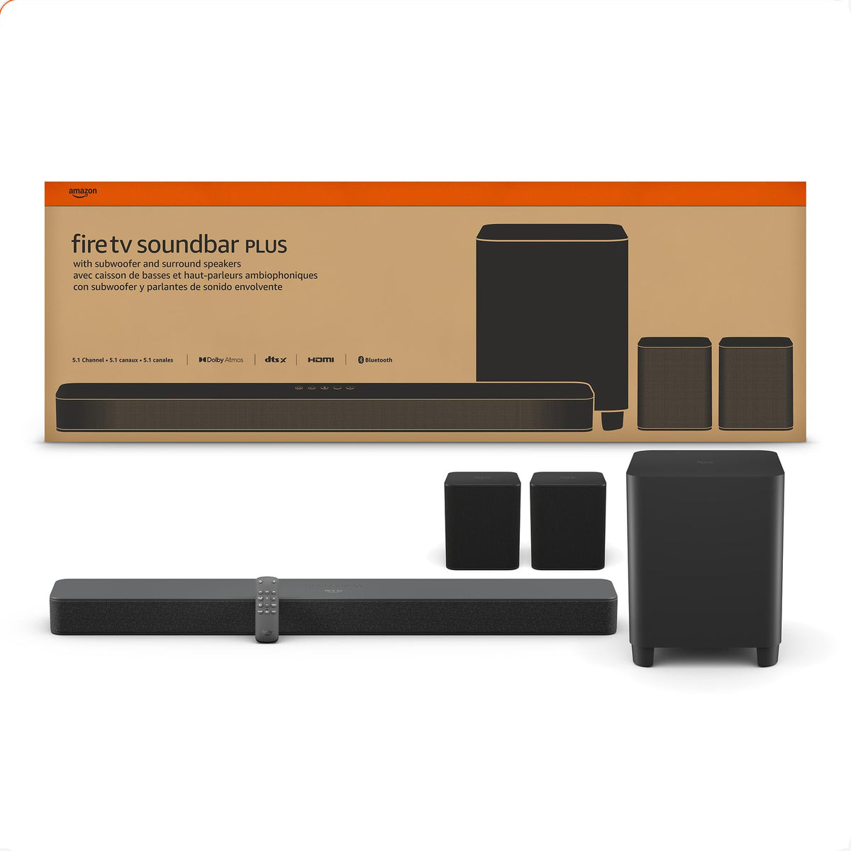 Amazon Fire TV Soundbar Plus — 5.1 channel with Dolby Atmos and subwoofer