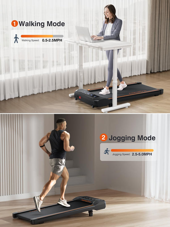 HomeTro treadmill with incline and LED display for home or office use