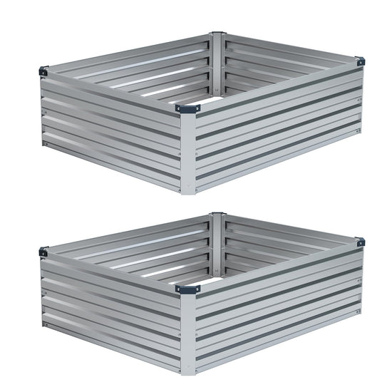 Foxlang galvanized raised garden bed — metal planter box for outdoor planting