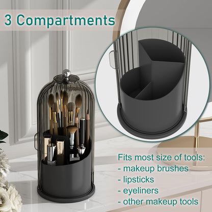Caddy — Rotating design with lid for makeup brushes and tools