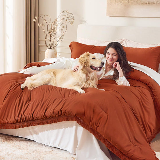Andency bedding set — Boho tassel comforter for kids and teens