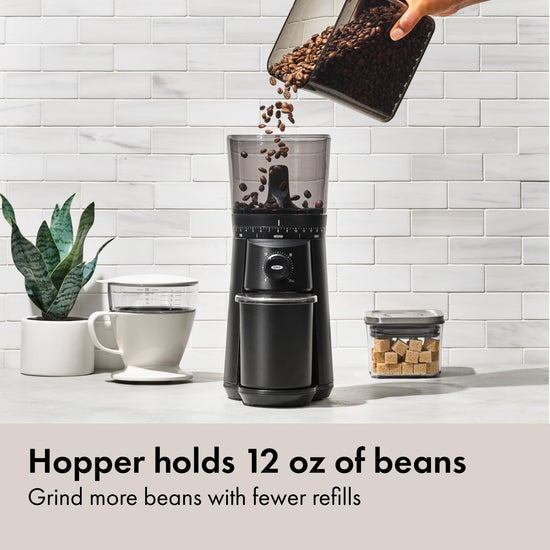 OXO Brew electric food mill grinder — conical burr design