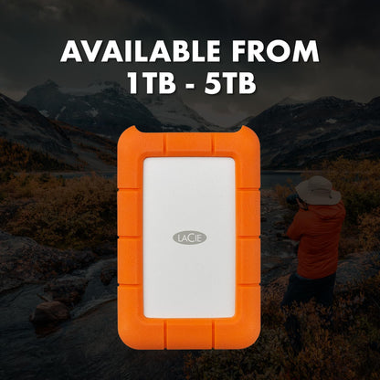 LaCie Rugged Mini external hard drive — portable design and durability