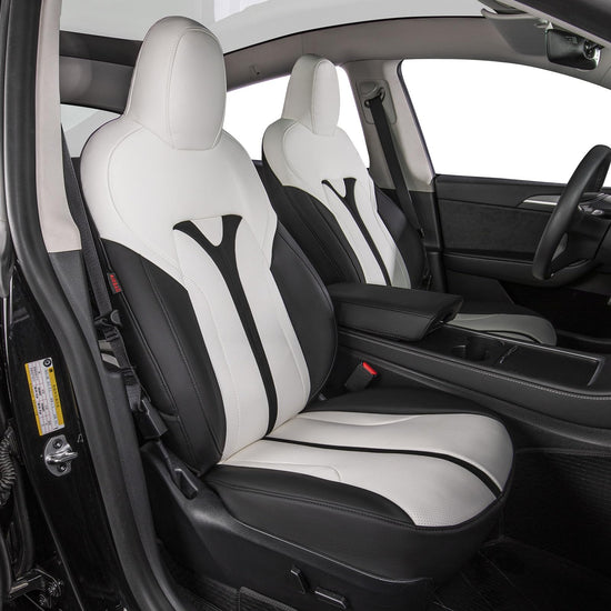 EKR vehicle seat cover — Custom fit faux leather for Tesla Model Y 2021-2024 7 seats