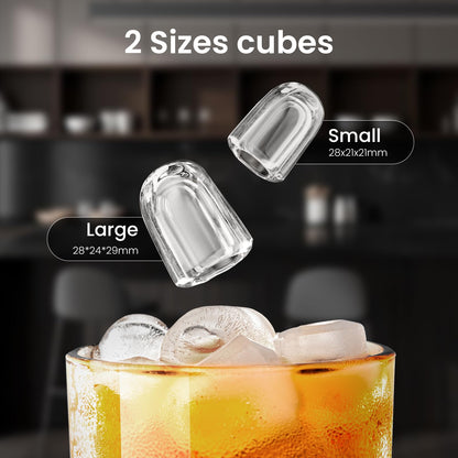 AGLUCKY ice maker - Portable countertop model with self-cleaning feature and 2 ice sizes