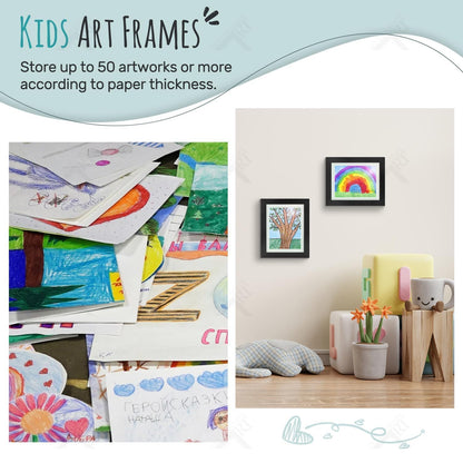 Picture frame — Front-opening design for kids' artwork and projects