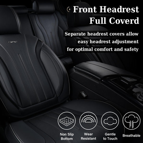 Coverado car seat cover — breathable nappa leather and waterproof design