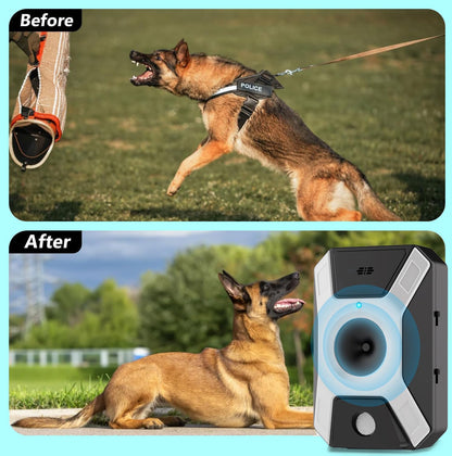LEMENG Dispositivo Antiabbaio per Cani, Ultrasuoni con Luce LED, Addestramento Sicuro per Cani di Tutte Le Taglie