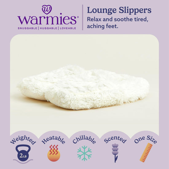 Warmies microwaveable slippers — plush and cozy for indoor use