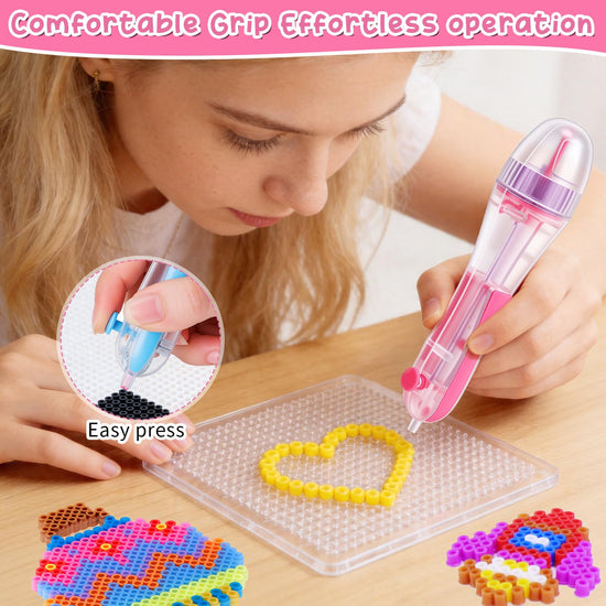 Myfivo fuse beads pen - time saving design with non-slip grip and high capacity chamber