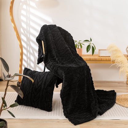 YUSOKI fleece throw blanket - Sherpa style