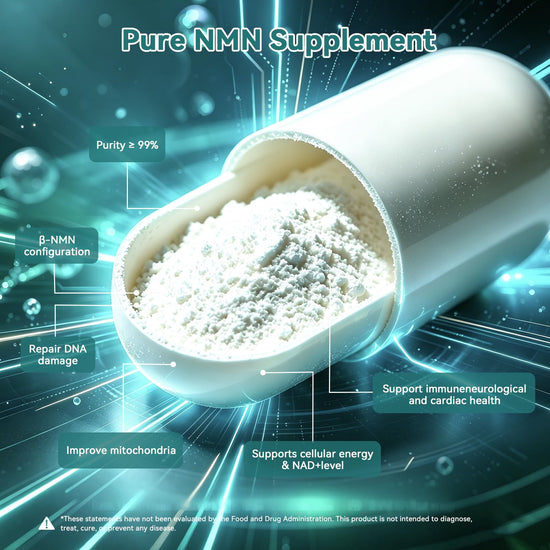 AskTaTa Pure NMN Supplement 60000mg, Supports Cellular Energy & NAD+ Balance, Daily Body Wellness & Immune Support, 120 Capsules, 60 Days Supply