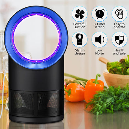 Fruit Fly Trap for Indoors, Fly Traps for Home Gnat Traps House Indoor, Indoor Insect Trap with Timer, Pack of 10 Refills (Blue)