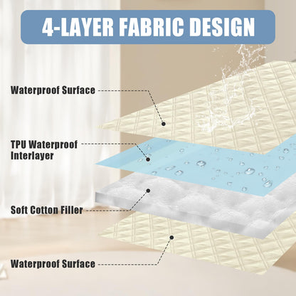 Smiry waterproof dog bed cover - Soft washable reversible design