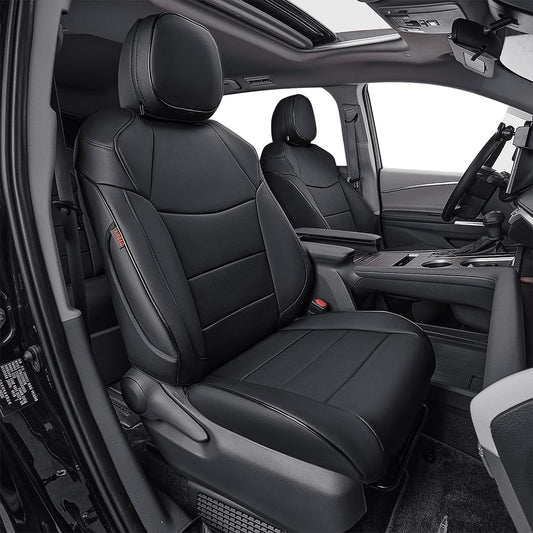 EKR Sienna seat covers — leather black for Toyota Sienna 2021-2026, front and rear row
