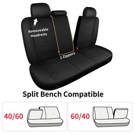 HChengkikz vehicle seat cover — leather, breathable and sporty design, universal fit