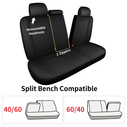 HChengkikz vehicle seat cover - leather, breathable and sporty design for universal fit