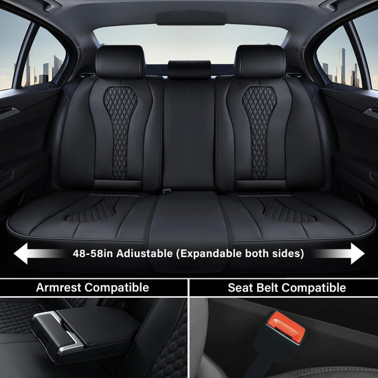Coverado seat covers — waterproof leather car seat covers for most cars