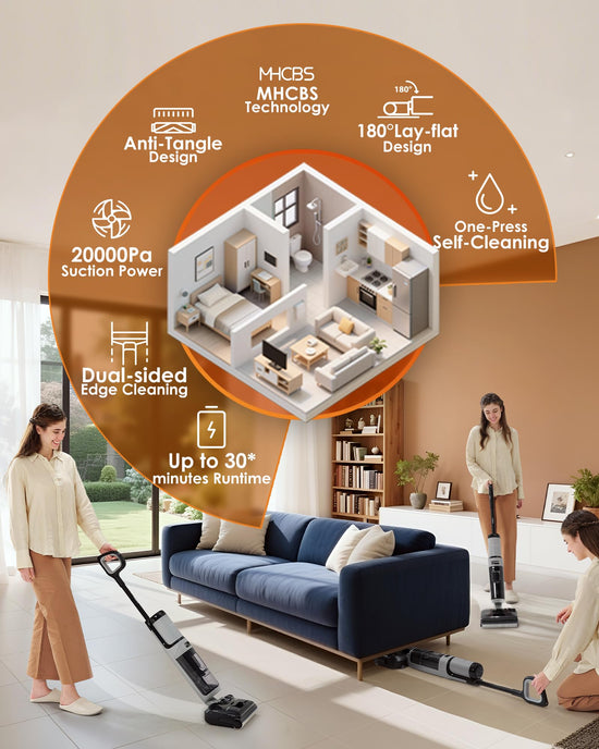 Tineco ifloor wet dry vacuum cleaner — powerful suction and long runtime