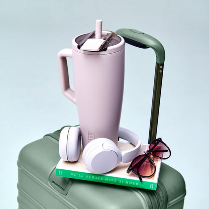 BrüMate Era tumbler — 40oz insulated design with flip down straw and leakproof base