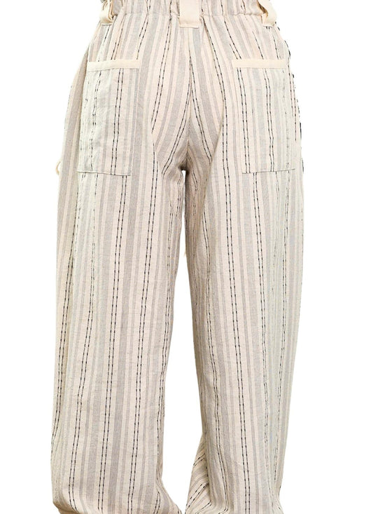 Yinawsky women drawstring wide leg pants with pockets