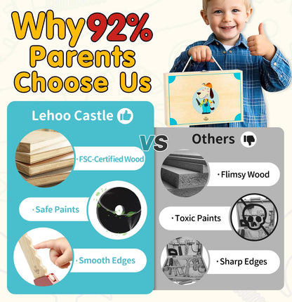 Lehoo Castle kids tool set — Imaginative play for little builders