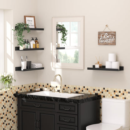 upsimples floating shelves - set of 6 for wall