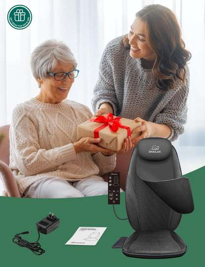 Snailax back massager — soothing heat for deep tissue relief at home or office