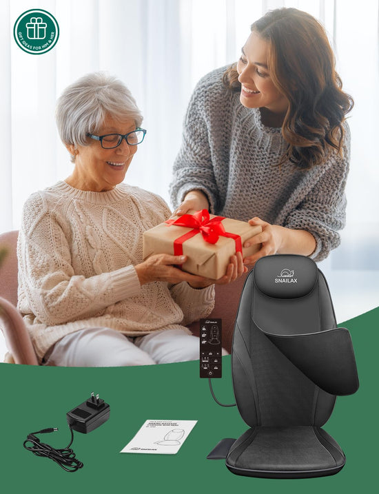 Snailax back massager — soothing heat for deep tissue relief at home or office