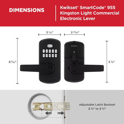 Kwikset SmartCode 955 electronic handle — keyless entry with high traffic durability