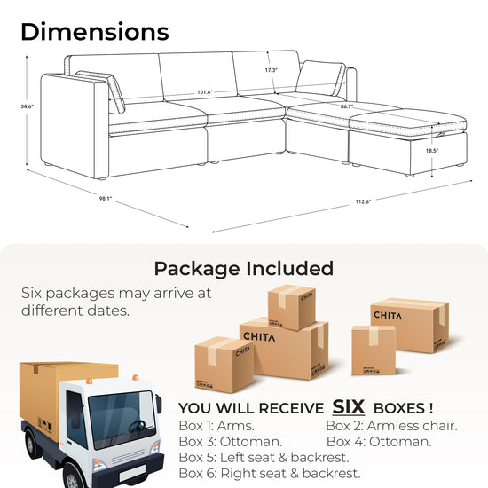 CHITA sofa — modular sectional design