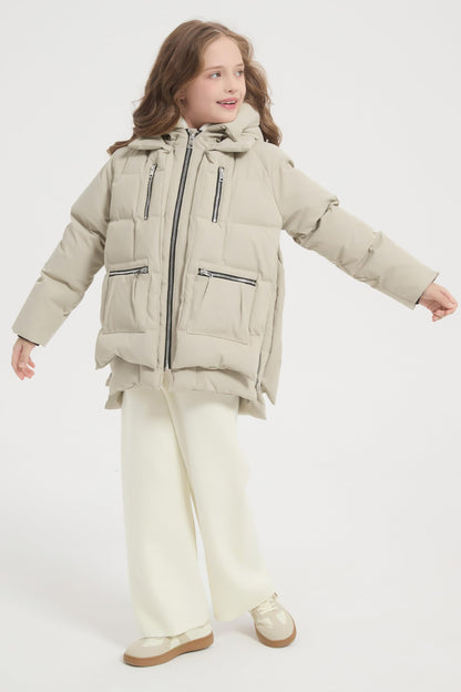 Orolay children hooded down coat - Quilted puffer jacket for winter wear