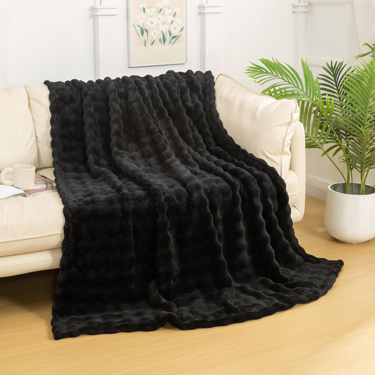 YUSOKI bubble throw blanket - 3D design, 5lb, for home decoration and all ages.