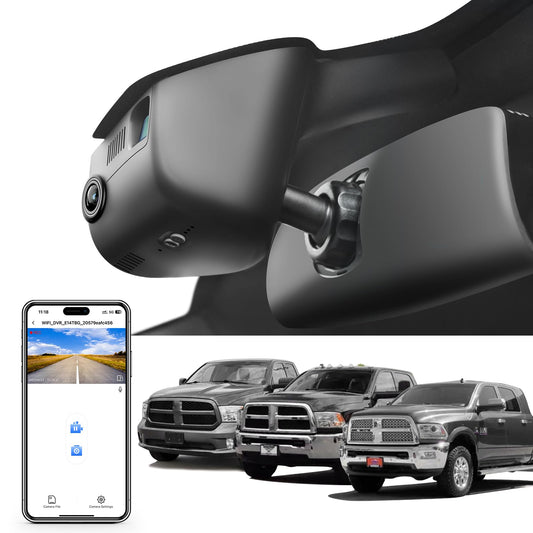 Mangoal 4K dash cam with UHD 2160P video and WiFi for 4th gen Dodge RAM 1500/2500/3500 2013-2018 model C