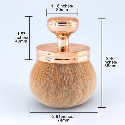 Extra large body makeup brush - 74mm wide-headed kabuki brush with drawstring bag