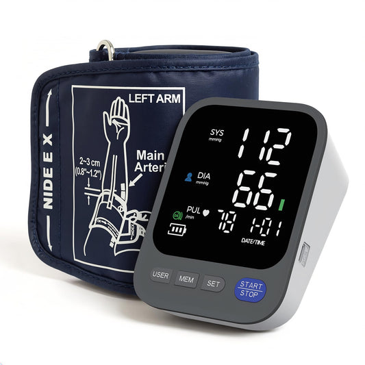 Lineshare blood pressure monitor — large LED display with adjustable cuff and memory